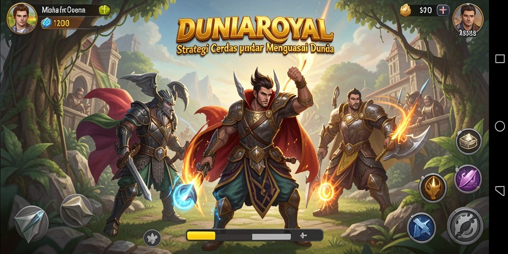 Screenshot utama DUNIAROYAL menampilkan aksi strategis yang intens.