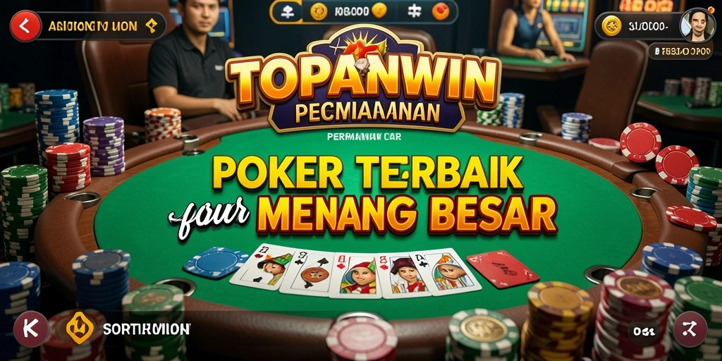Screenshot gameplay TOPANWIN menunjukkan suasana seru permainan Poker.
